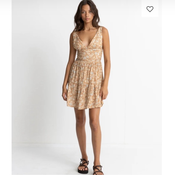 Rhythm Highland Paisley mini dress in Oak - Picture 3 of 10